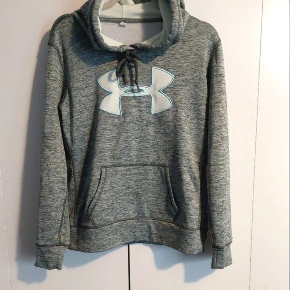 Under Armour Hoodie M Spacedye Green Spacedye L embroidered logo - Picture 3 of 5